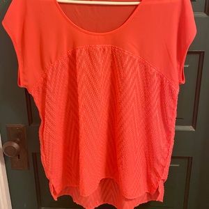 Maurices coral high-low blouse